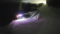 Modrá sjezdovka - dojezd k lanové dráze