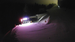 Modrá sjezdovka - dojezd k lanové dráze