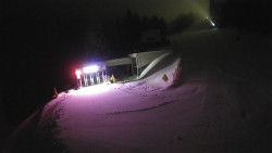 Modrá sjezdovka - dojezd k lanové dráze