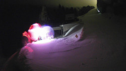 Modrá sjezdovka - dojezd k lanové dráze