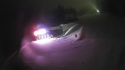 Modrá sjezdovka - dojezd k lanové dráze