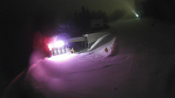 Modrá sjezdovka - dojezd k lanové dráze