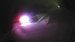 Modrá sjezdovka - dojezd k lanové dráze