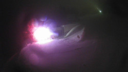 Modrá sjezdovka - dojezd k lanové dráze