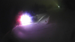 Modrá sjezdovka - dojezd k lanové dráze