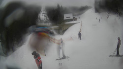 Modrá sjezdovka - dojezd k lanové dráze