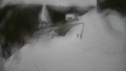 Modrá sjezdovka - dojezd k lanové dráze