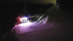 Modrá sjezdovka - dojezd k lanové dráze