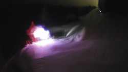 Modrá sjezdovka - dojezd k lanové dráze