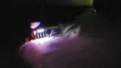 Modrá sjezdovka - dojezd k lanové dráze