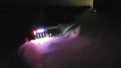 Modrá sjezdovka - dojezd k lanové dráze