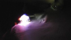 Modrá sjezdovka - dojezd k lanové dráze