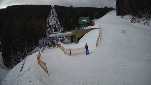 Červenohorské sedlo - Modrá sjezdovka - dojezd k lanové dráze - 23.2.2026 v 10:10 Červenohorské sedlo - Modrá sjezdovka - dojezd k lanové dráze - 23.2.2026 v 10:10