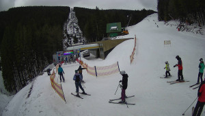 Červenohorské sedlo - Modrá sjezdovka - dojezd k lanové dráze - 23.2.2026 v 10:20 Červenohorské sedlo - Modrá sjezdovka - dojezd k lanové dráze - 23.2.2026 v 10:20