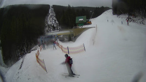 Červenohorské sedlo - Modrá sjezdovka - dojezd k lanové dráze - 23.2.2026 v 11:20 Červenohorské sedlo - Modrá sjezdovka - dojezd k lanové dráze - 23.2.2026 v 11:20