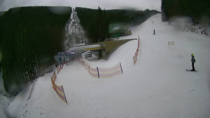 Červenohorské sedlo - Modrá sjezdovka - dojezd k lanové dráze - 23.2.2026 v 12:10 Červenohorské sedlo - Modrá sjezdovka - dojezd k lanové dráze - 23.2.2026 v 12:10