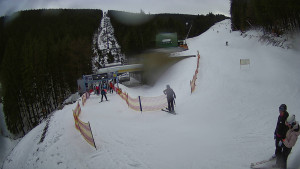 Červenohorské sedlo - Modrá sjezdovka - dojezd k lanové dráze - 23.2.2026 v 13:30 Červenohorské sedlo - Modrá sjezdovka - dojezd k lanové dráze - 23.2.2026 v 13:30