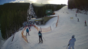 Červenohorské sedlo - Modrá sjezdovka - dojezd k lanové dráze - 23.2.2026 v 14:01 Červenohorské sedlo - Modrá sjezdovka - dojezd k lanové dráze - 23.2.2026 v 14:01