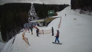 Červenohorské sedlo - Modrá sjezdovka - dojezd k lanové dráze - 23.2.2026 v 14:30 Červenohorské sedlo - Modrá sjezdovka - dojezd k lanové dráze - 23.2.2026 v 14:30