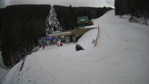 Červenohorské sedlo - Modrá sjezdovka - dojezd k lanové dráze - 23.2.2026 v 16:00 Červenohorské sedlo - Modrá sjezdovka - dojezd k lanové dráze - 23.2.2026 v 16:00