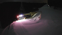 Modrá sjezdovka - dojezd k lanové dráze