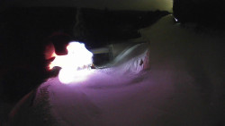 Modrá sjezdovka - dojezd k lanové dráze