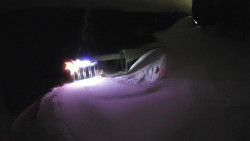 Modrá sjezdovka - dojezd k lanové dráze