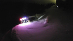 Modrá sjezdovka - dojezd k lanové dráze