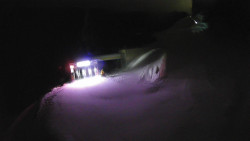 Modrá sjezdovka - dojezd k lanové dráze