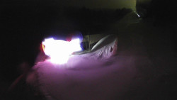 Modrá sjezdovka - dojezd k lanové dráze