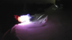 Modrá sjezdovka - dojezd k lanové dráze