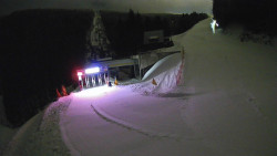 Modrá sjezdovka - dojezd k lanové dráze