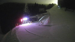 Modrá sjezdovka - dojezd k lanové dráze