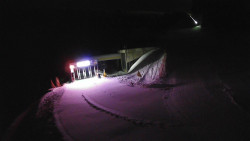 Modrá sjezdovka - dojezd k lanové dráze