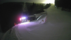 Modrá sjezdovka - dojezd k lanové dráze