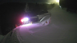 Modrá sjezdovka - dojezd k lanové dráze