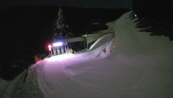 Modrá sjezdovka - dojezd k lanové dráze