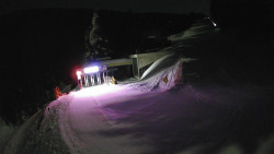 Modrá sjezdovka - dojezd k lanové dráze