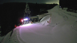 Modrá sjezdovka - dojezd k lanové dráze