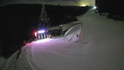 Modrá sjezdovka - dojezd k lanové dráze