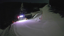 Modrá sjezdovka - dojezd k lanové dráze