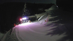 Modrá sjezdovka - dojezd k lanové dráze