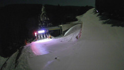 Modrá sjezdovka - dojezd k lanové dráze