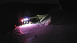 Modrá sjezdovka - dojezd k lanové dráze