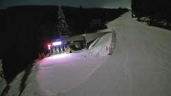 Modrá sjezdovka - dojezd k lanové dráze