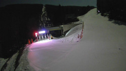 Modrá sjezdovka - dojezd k lanové dráze