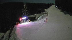 Modrá sjezdovka - dojezd k lanové dráze