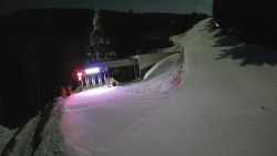 Modrá sjezdovka - dojezd k lanové dráze