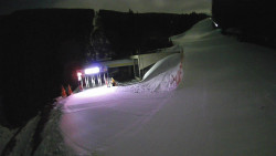 Modrá sjezdovka - dojezd k lanové dráze