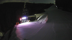 Modrá sjezdovka - dojezd k lanové dráze